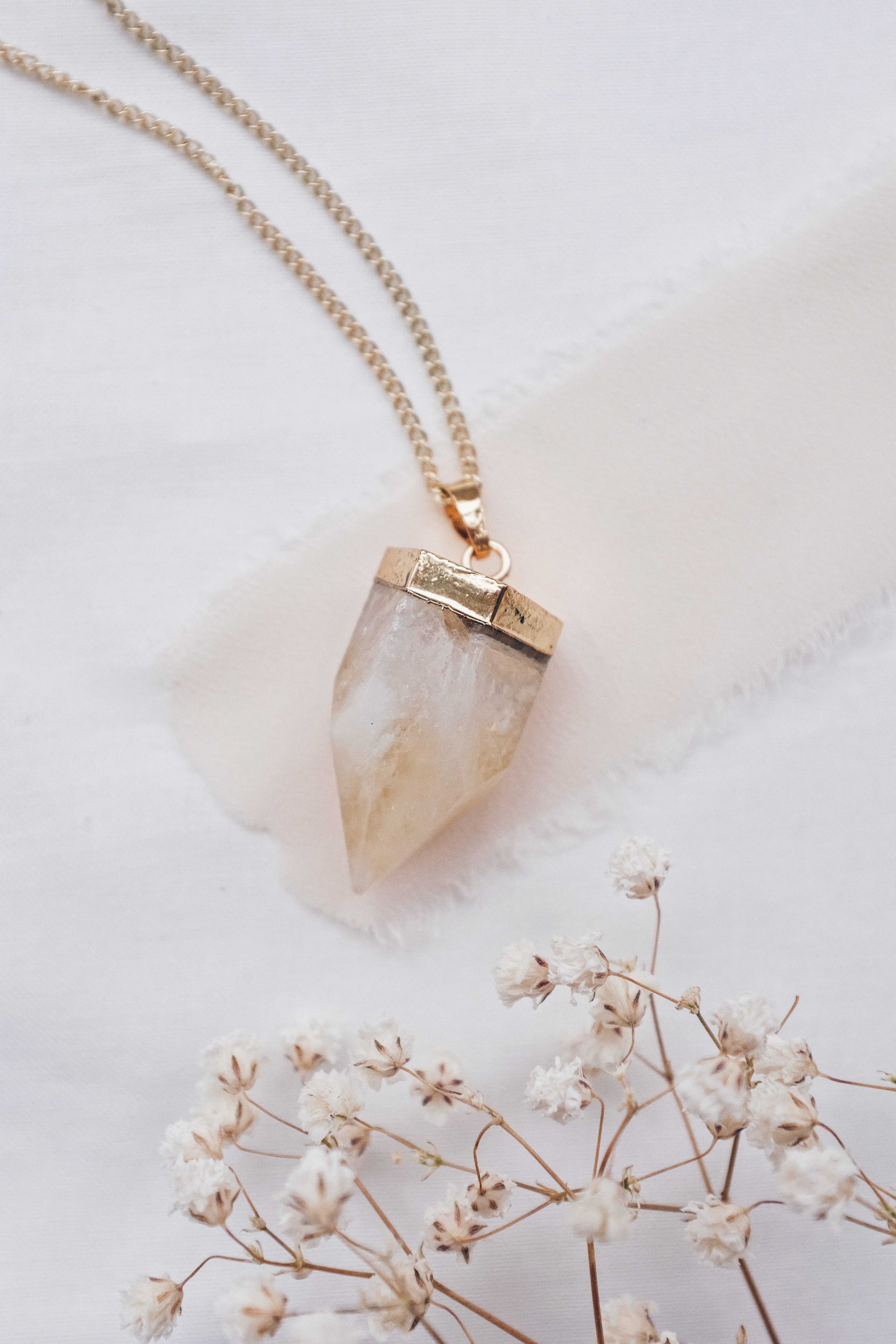 Citrine Point Necklace