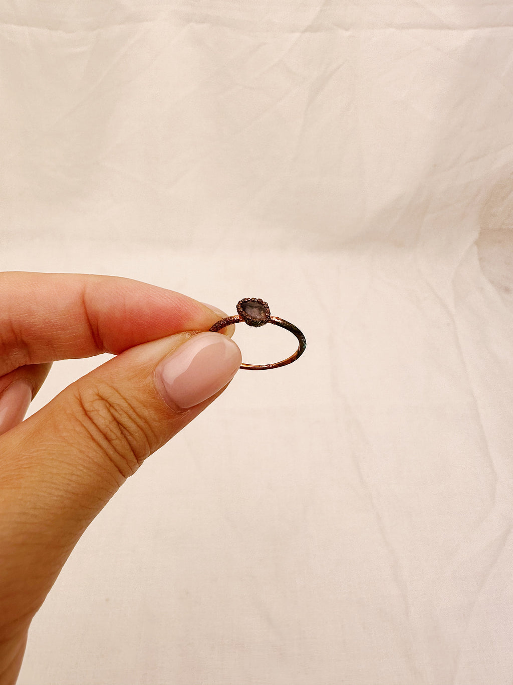 Amethyst ring - size J