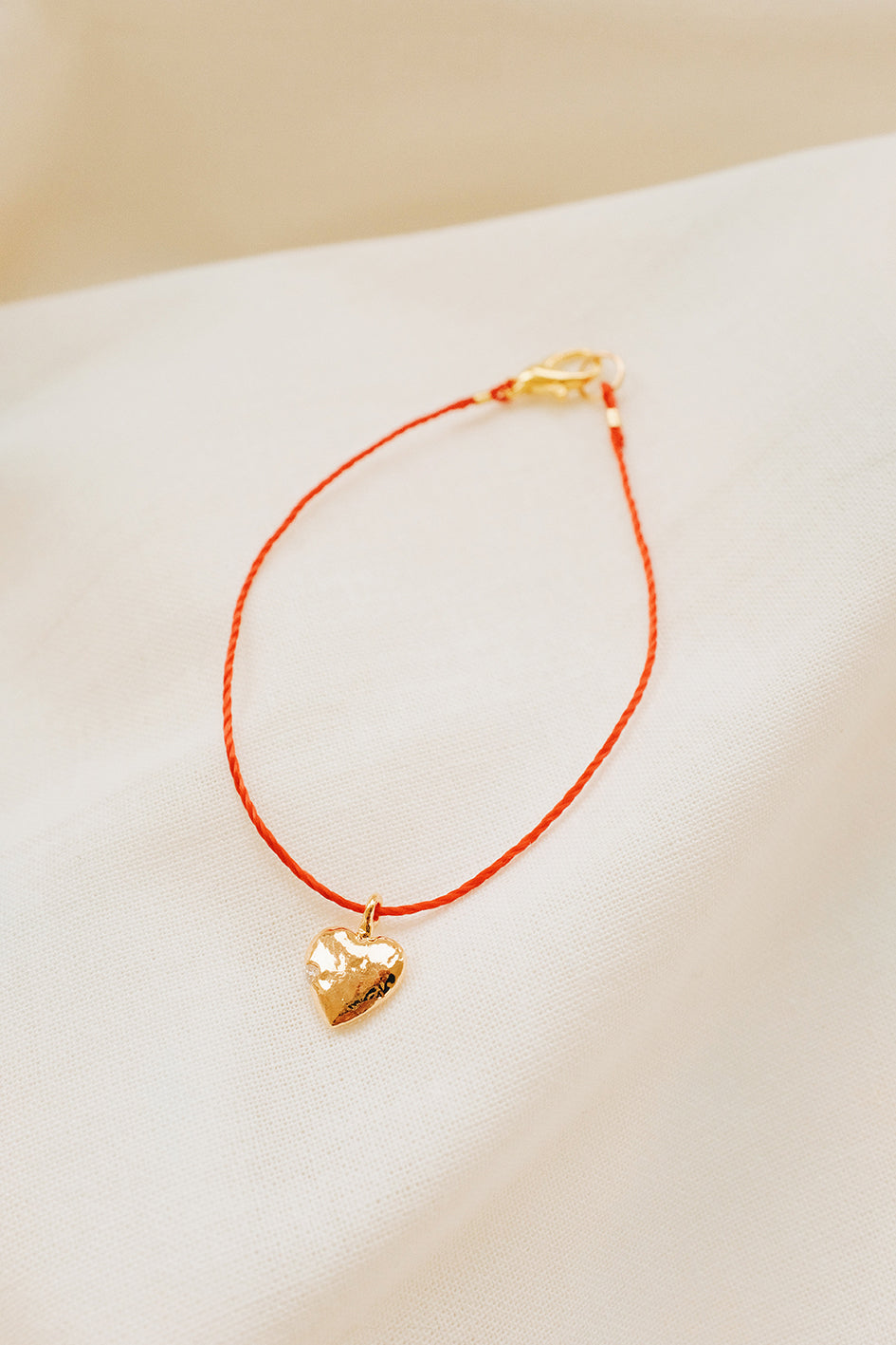 Gold Heart with Quartz Bracelet