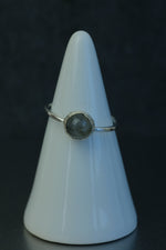 Labradorite Silver Ring • Flashing Intuition Crystal – Size K½