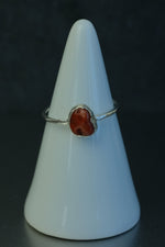 Carnelian Silver Ring • Energy & Courage Crystal – Size K½