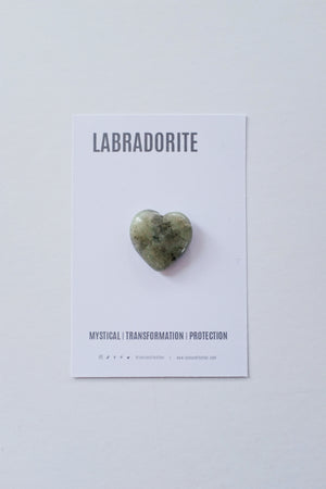 Labradorite Heart