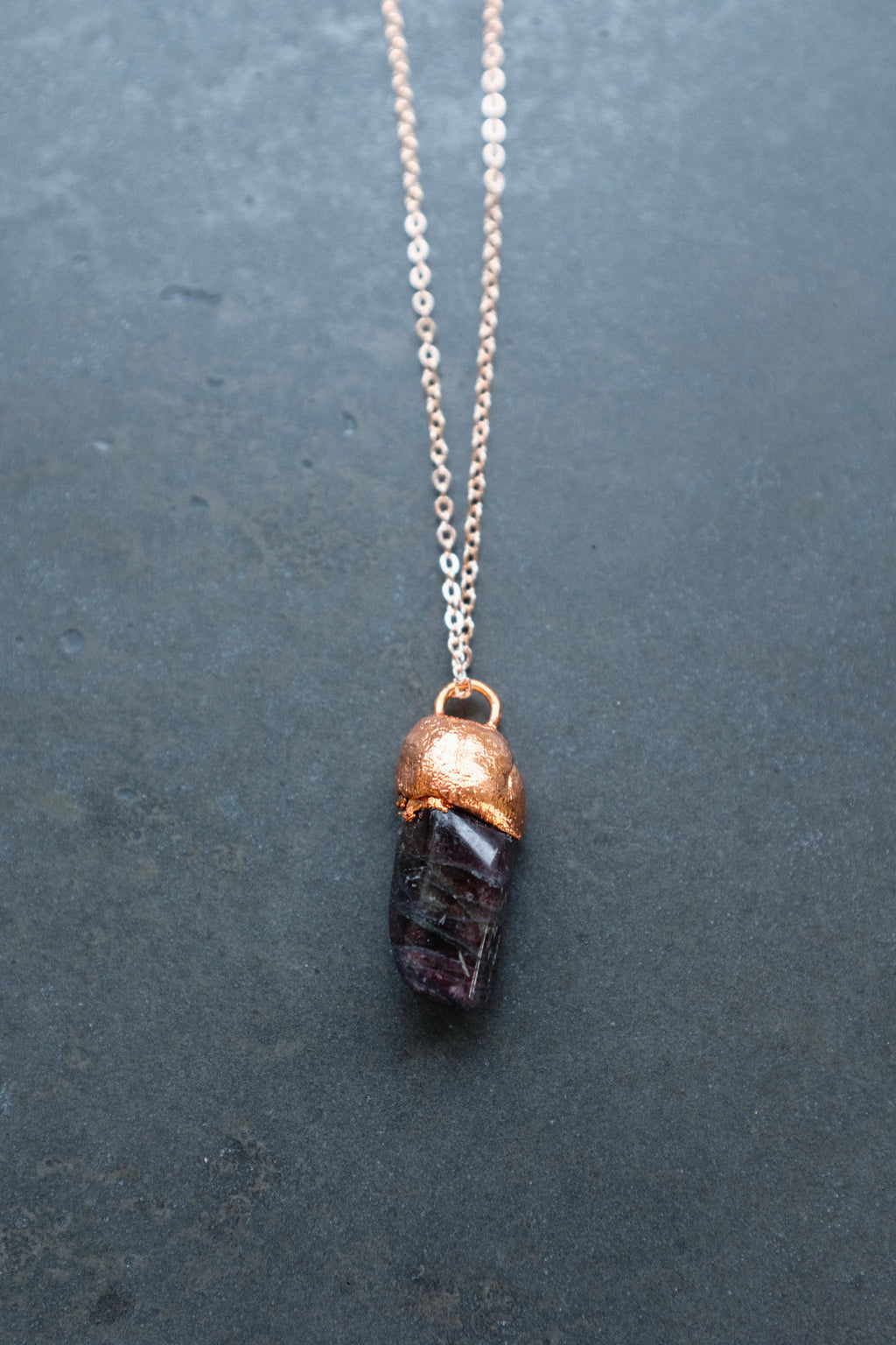 Copper Garnet Necklace