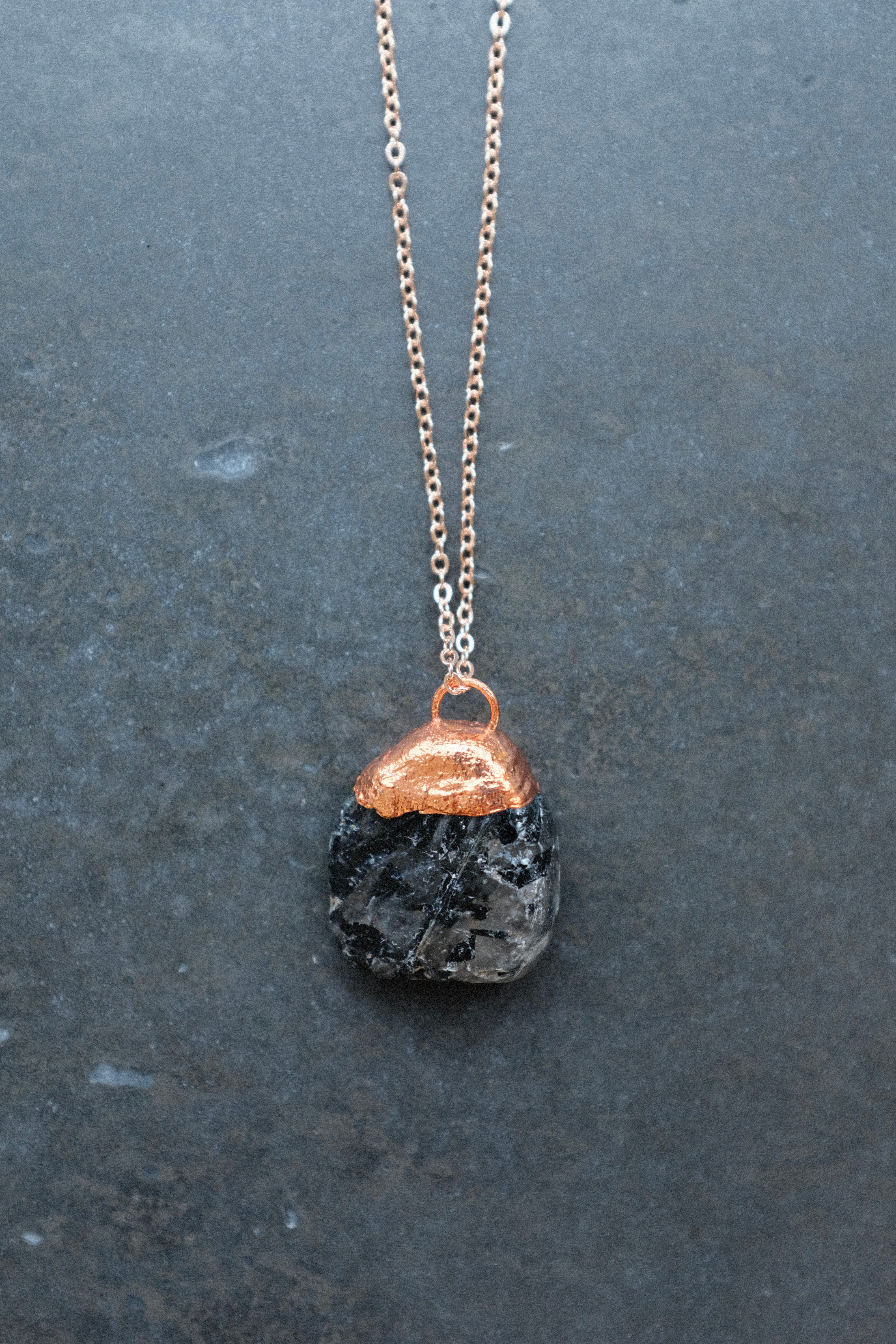Copper Rutilated Quartz Necklace