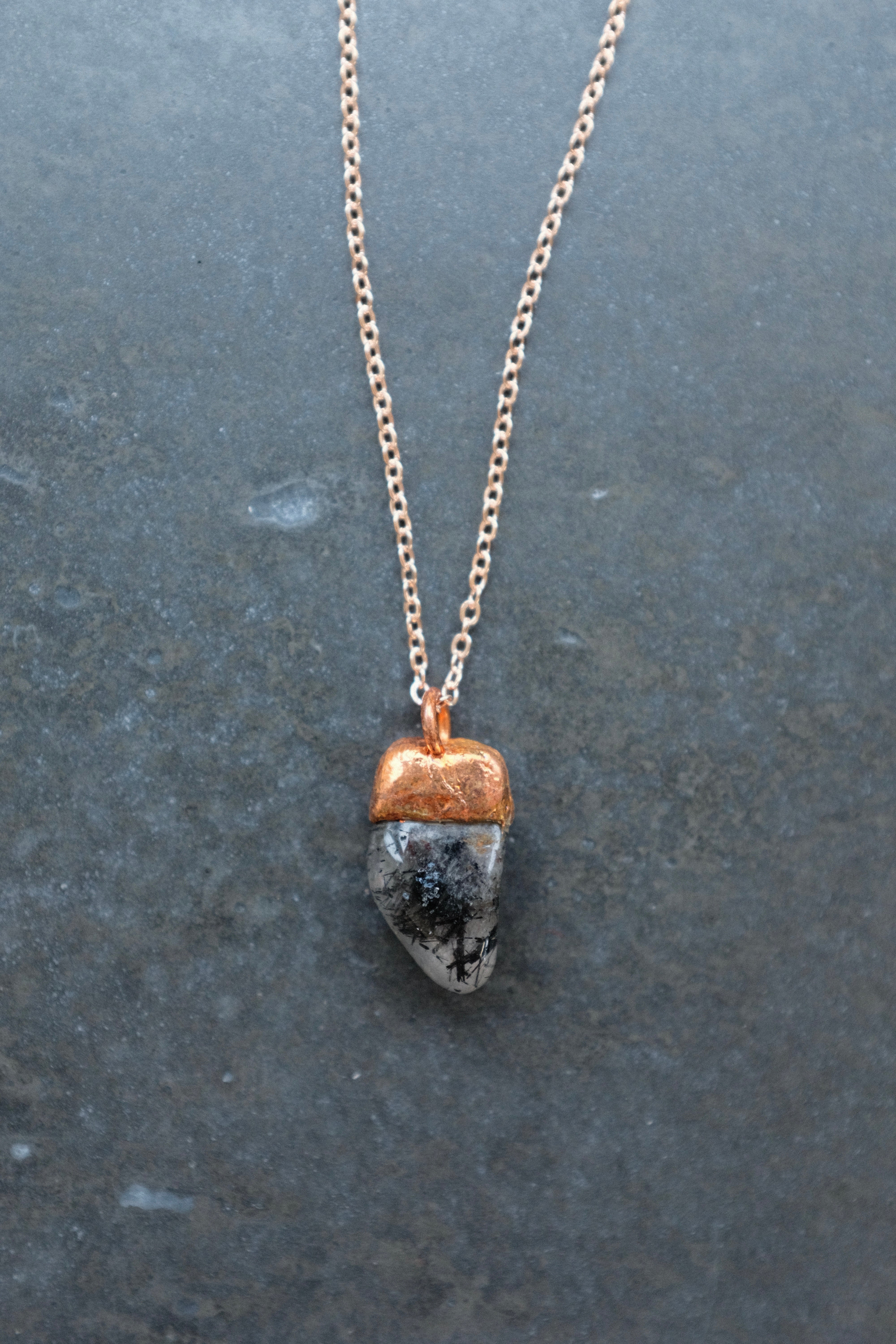 Copper Rutilated Quartz Necklace