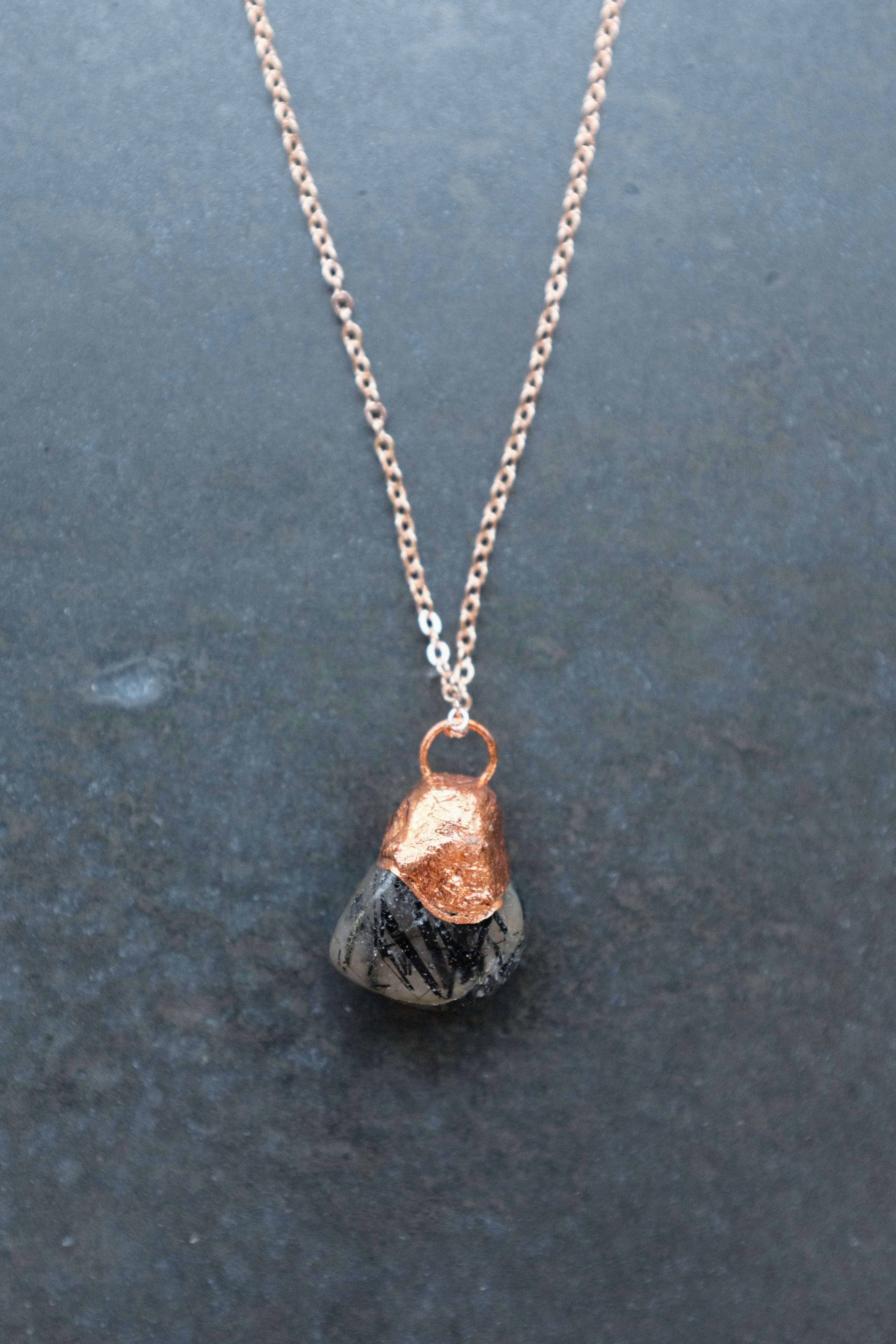 Copper Rutilated Quartz Necklace