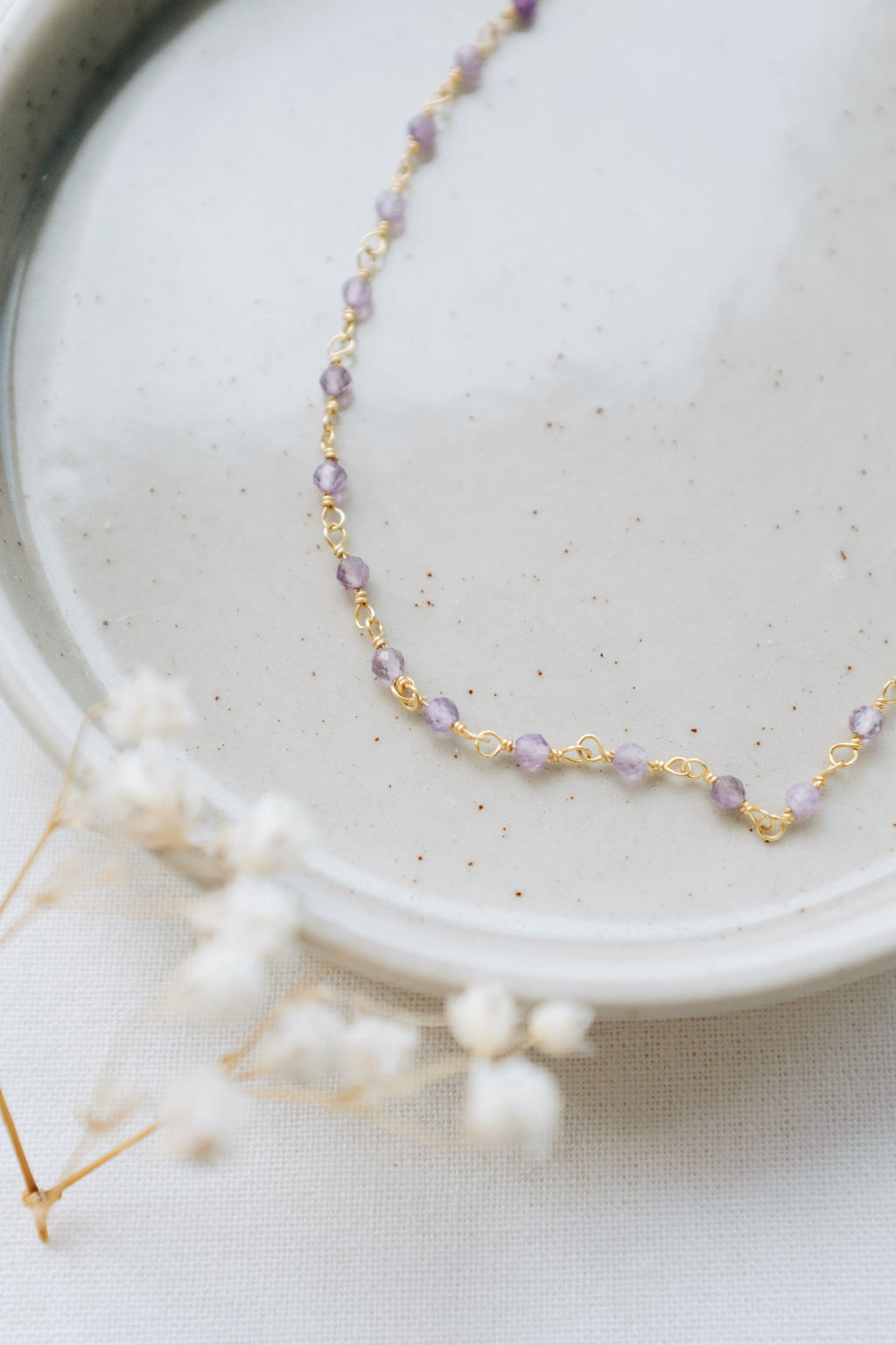 Amethyst Beaded Necklace