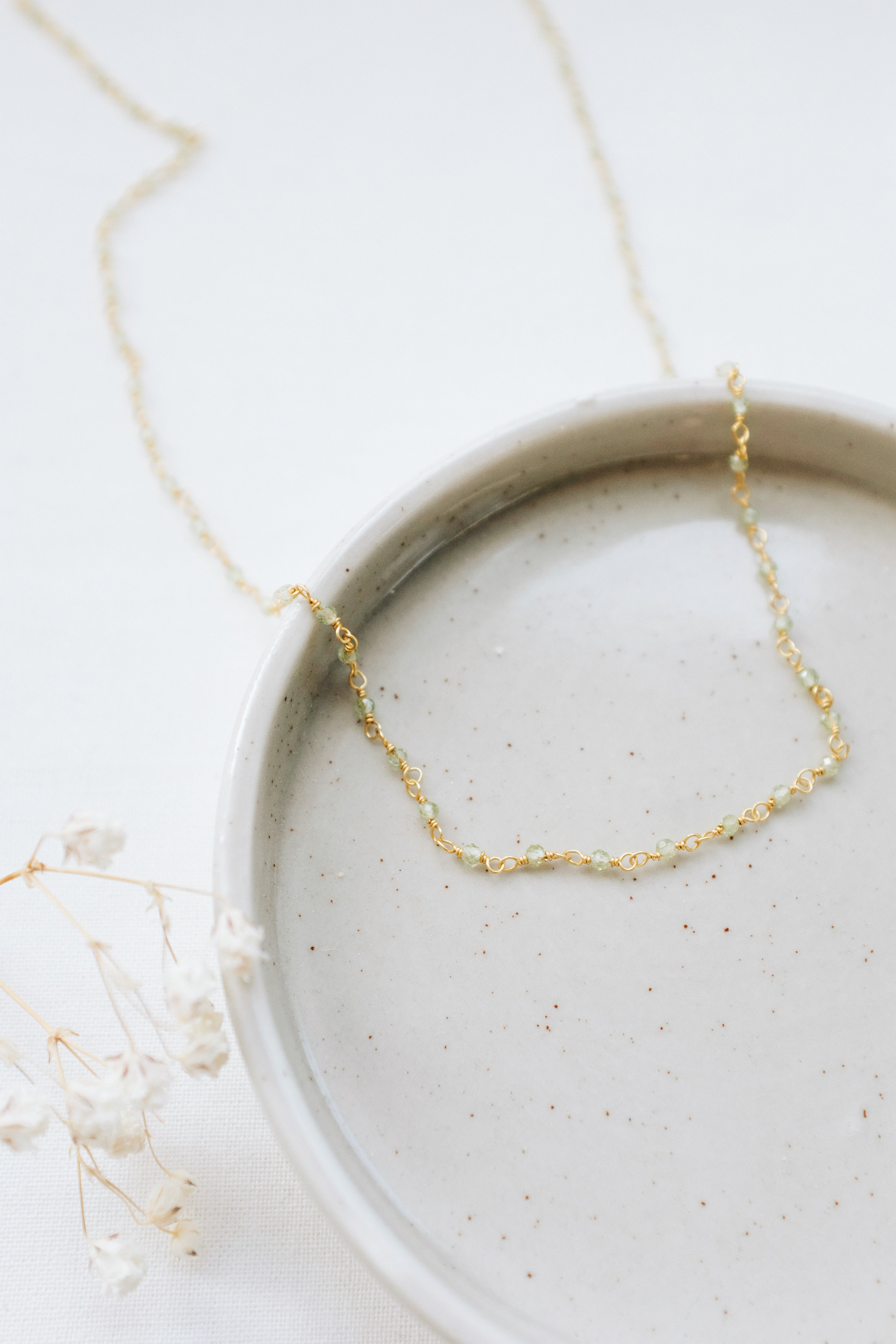 Peridot Beaded Necklace