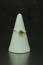Peridot Silver Ring - Size M