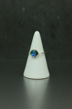 Abalone Shell Silver Ring - Size N 1/2