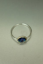 Abalone Shell Silver Ring - Size N 1/2