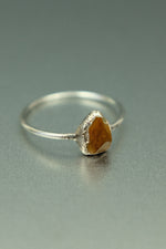 Tigers Eye Silver Ring - Size L
