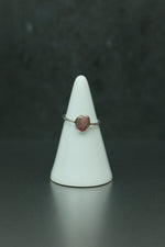 Pink Tourmaline Silver Ring - Size K