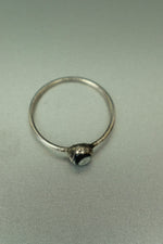 Rutilated Quartz Silver Ring - Size J 1/2