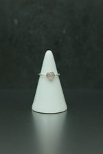Rose Quartz Silver Ring - Size J
