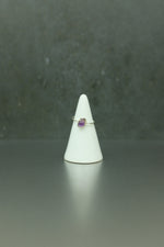 Amethyst Silver Ring - Size I
