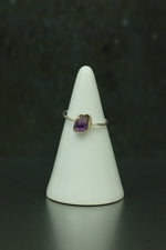 Amethyst Silver Ring - Size I