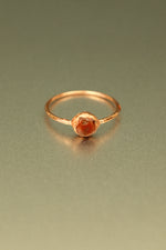 Carnelian Copper Ring • Fire & Focus Crystal – Size M
