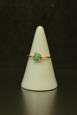 Turquoise Copper Ring • Protection & Voice – Size P