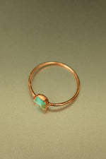 Turquoise Copper Ring • Protection & Voice – Size P