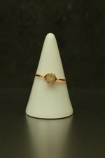 Quartz Druzy Copper Ring • Raw Light & Energy – Size S