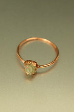 Quartz Druzy Copper Ring • Raw Light & Energy – Size S