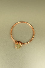 Quartz Druzy Copper Ring • Raw Light & Energy – Size S