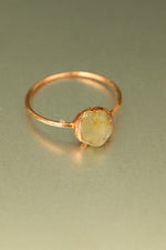 Flower Agate Copper Ring • Soft Growth & New Beginnings – Size S