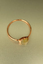 Flower Agate Copper Ring • Soft Growth & New Beginnings – Size S