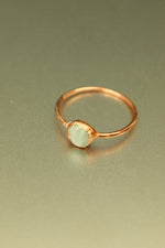 Lace Agate Copper Ring • Calm Clarity & Soft Structure – Size K