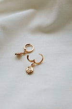 Gold sun hoops