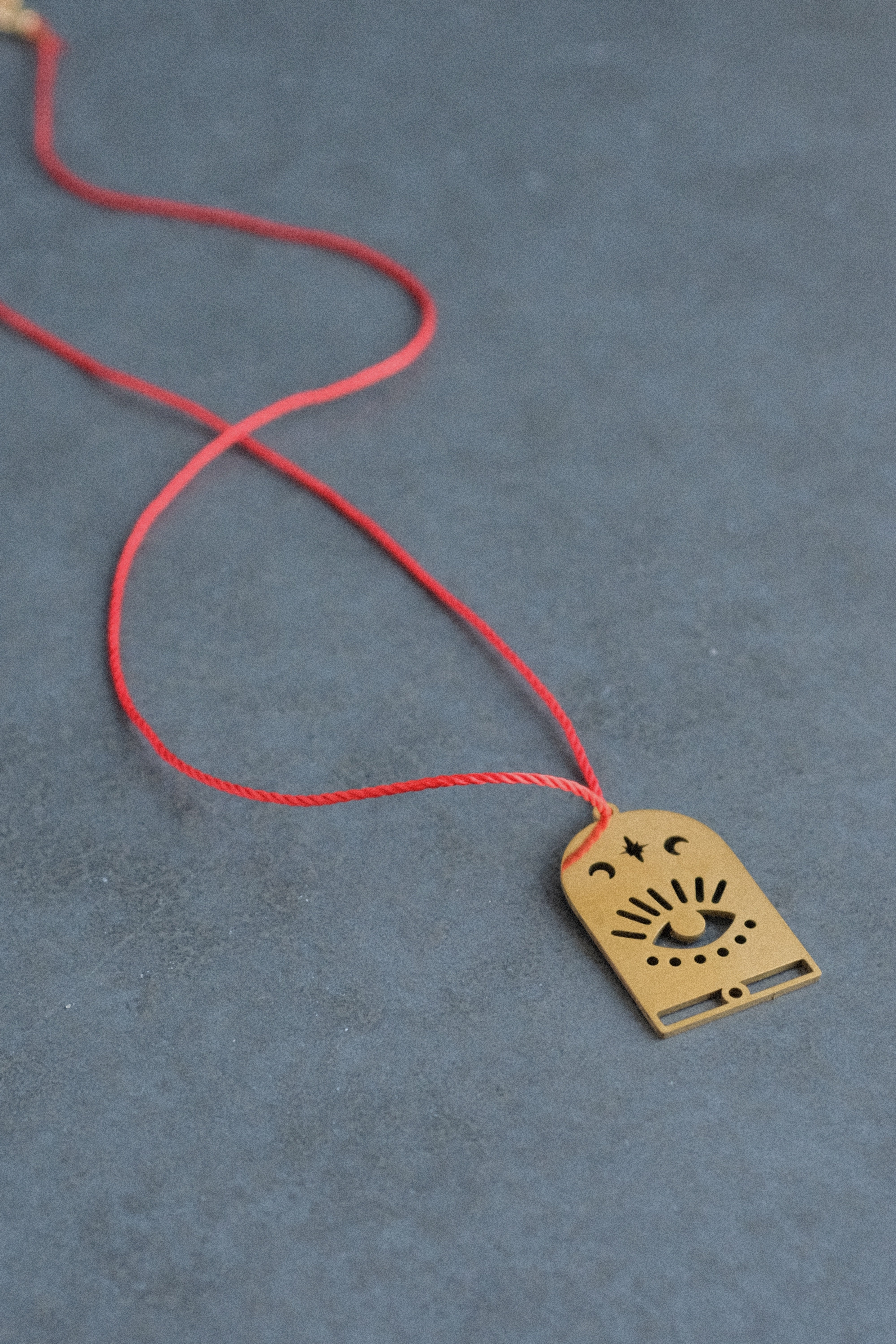 Evil Eye Red String Necklace • Protective Good Luck Amulet