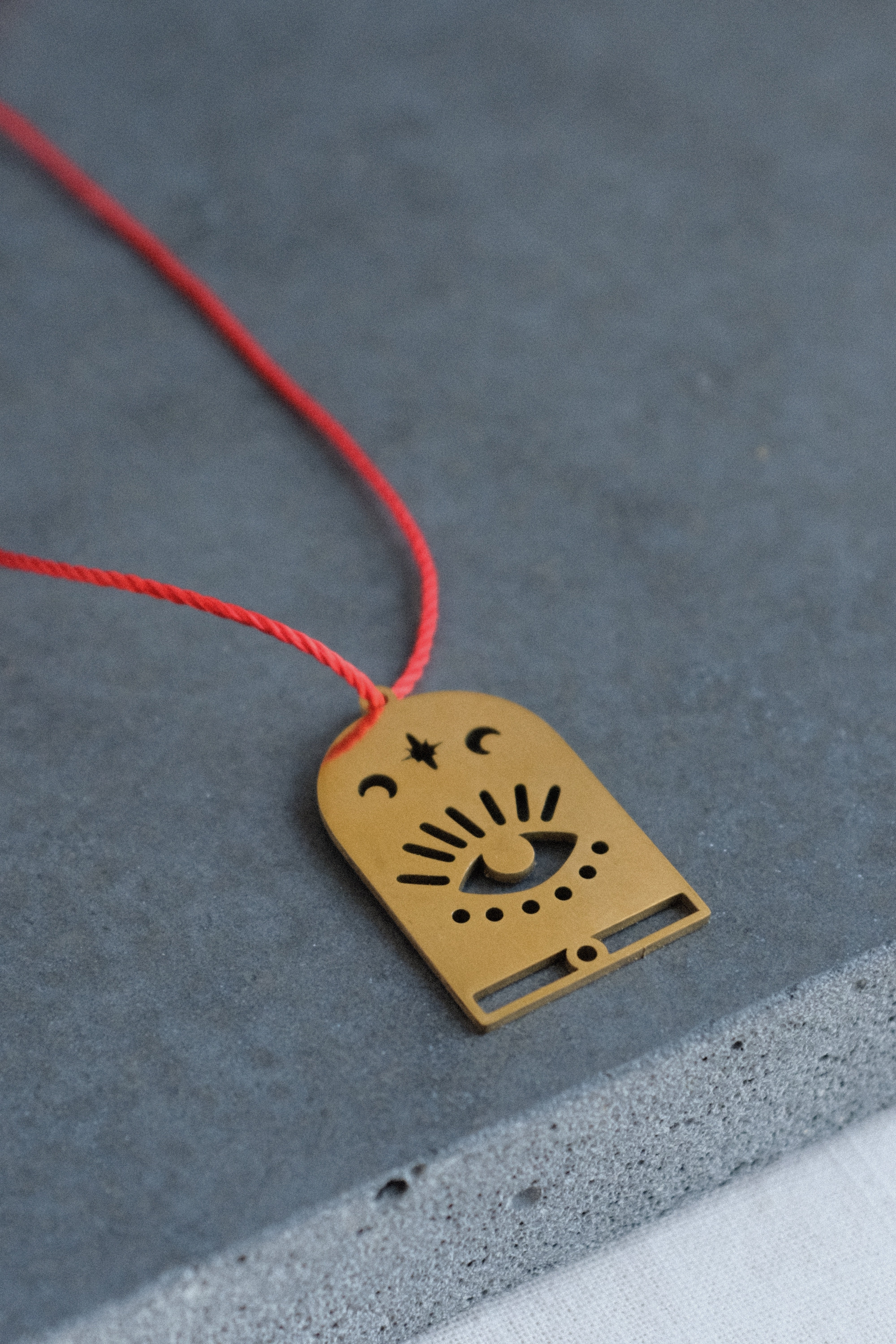 Evil Eye Red String Necklace • Protective Good Luck Amulet