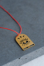 Evil Eye Red String Necklace • Protective Good Luck Amulet