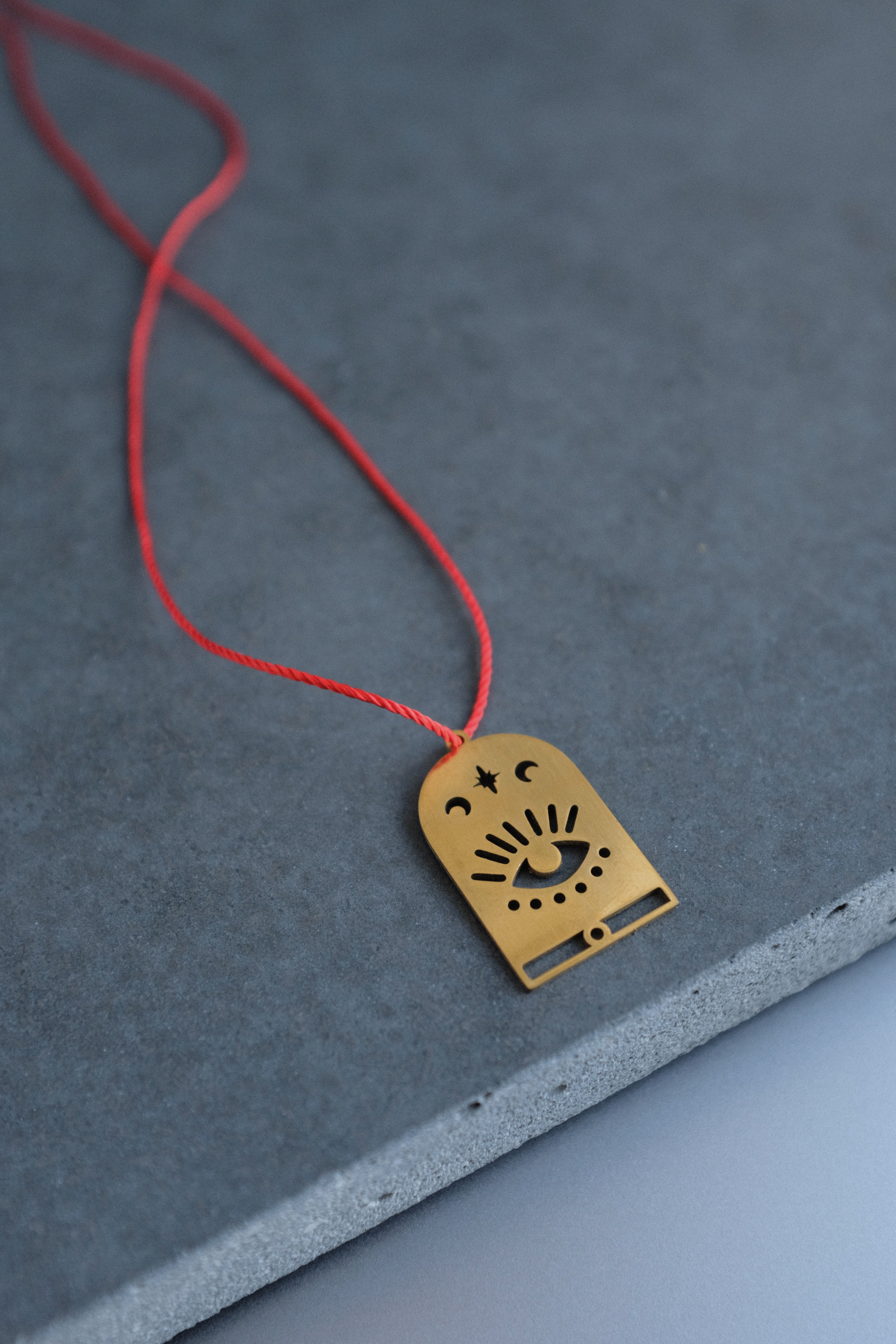 Evil Eye Red String Necklace • Protective Good Luck Amulet