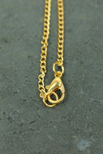 Gold Citrine Slice Necklace