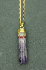 Gold Amethyst Necklace