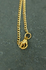 Gold Amethyst Slice Necklace