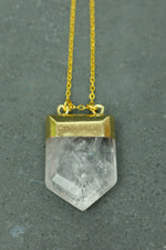 Gold Quartz Necklace