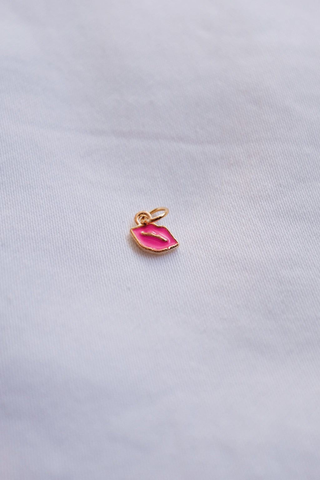 Gold Lips Charm