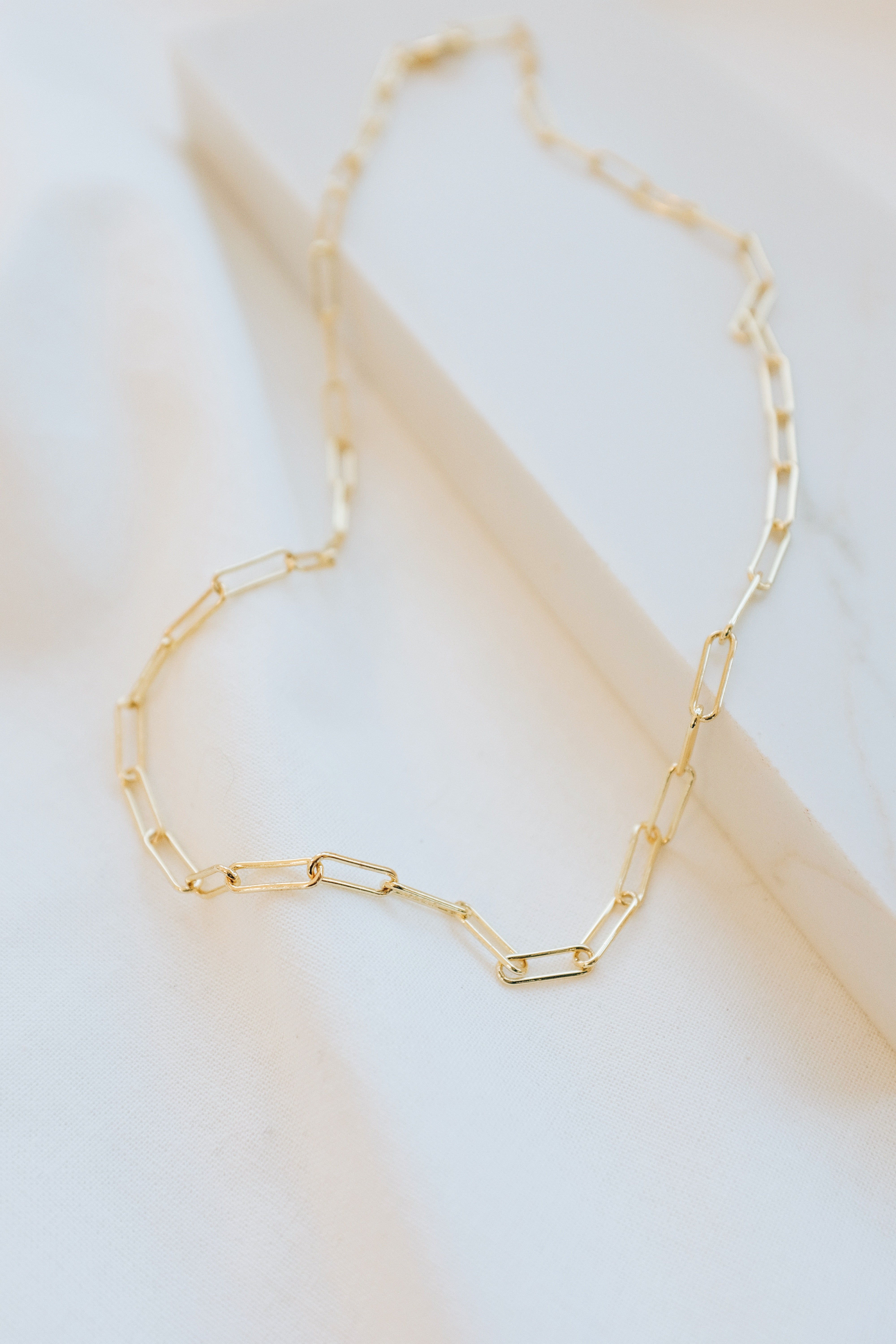 Gold Paperclip Necklace