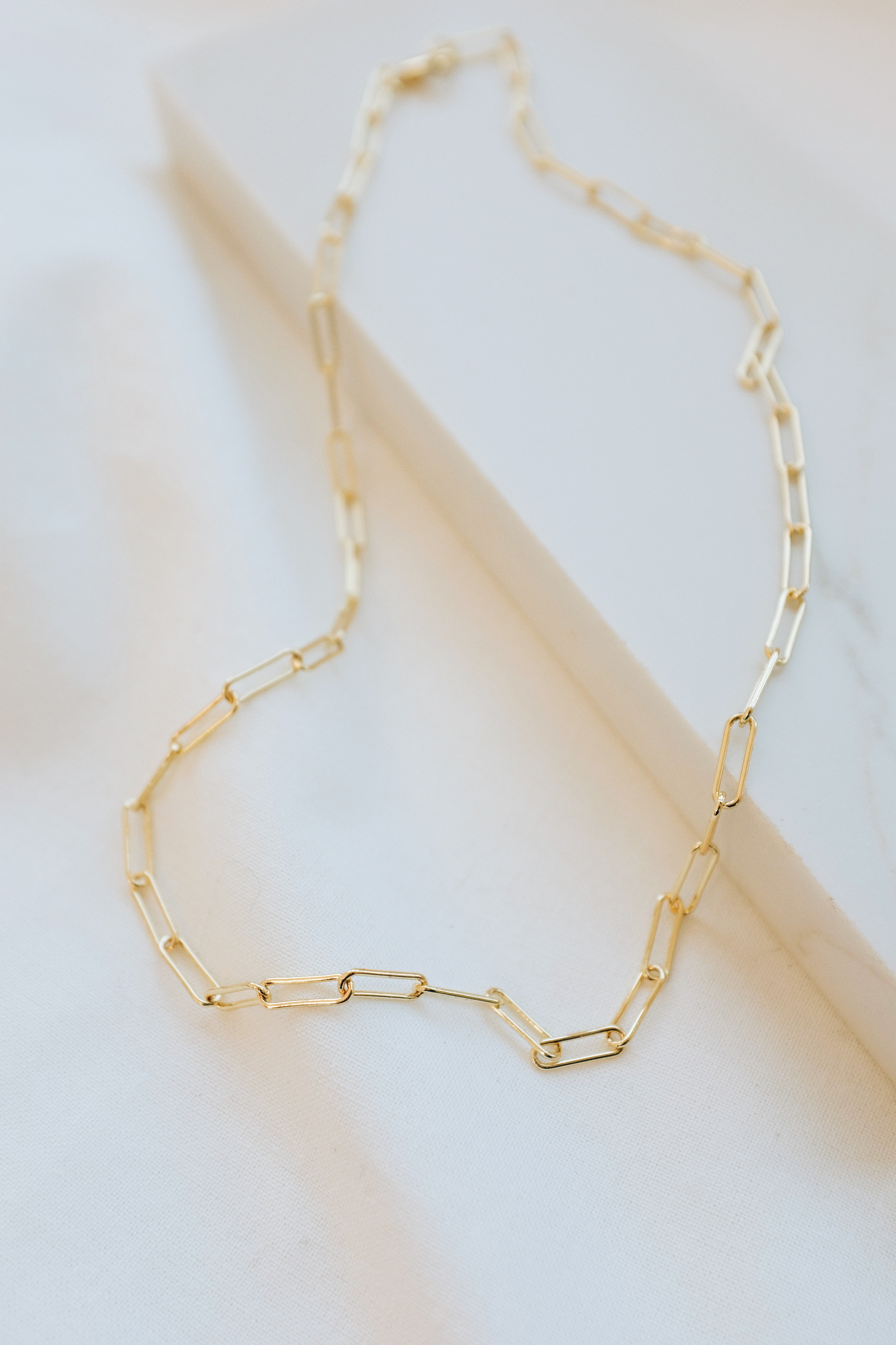 Gold Paperclip Necklace