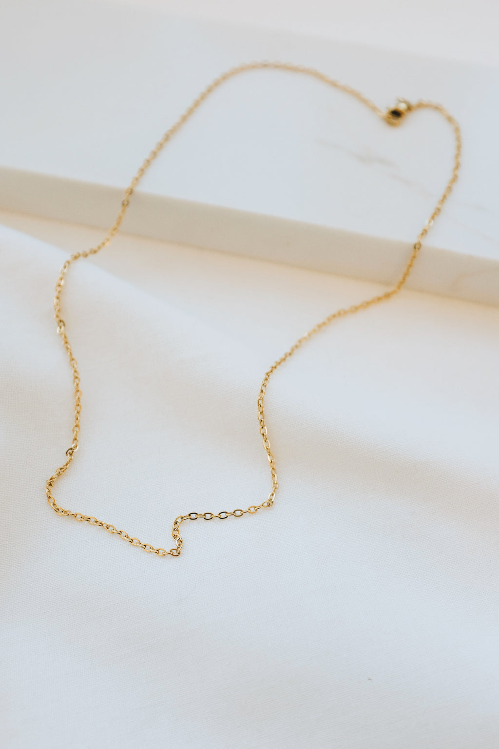 Gold Cable Chain Necklace