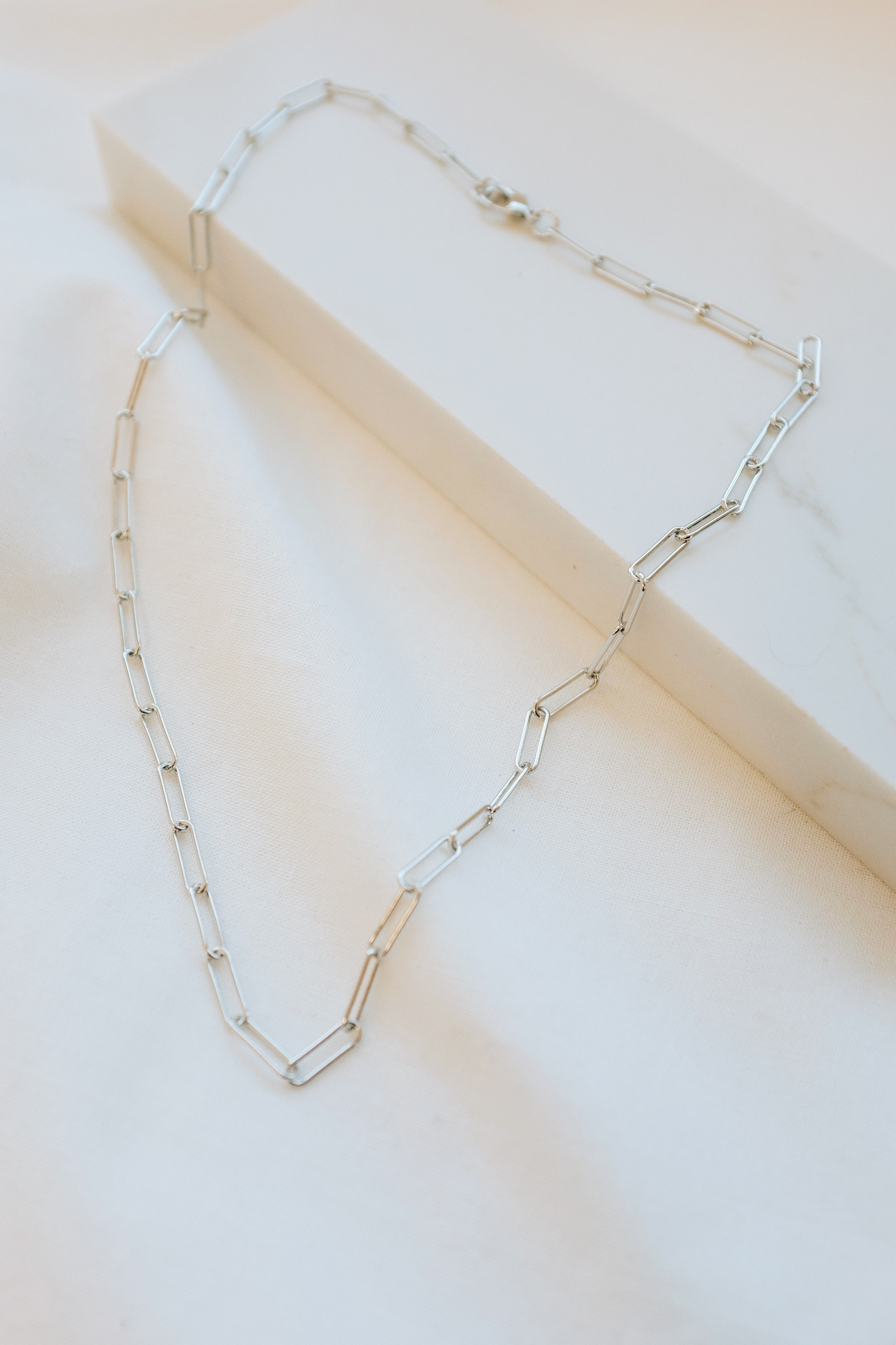 Silver Paperclip Necklace