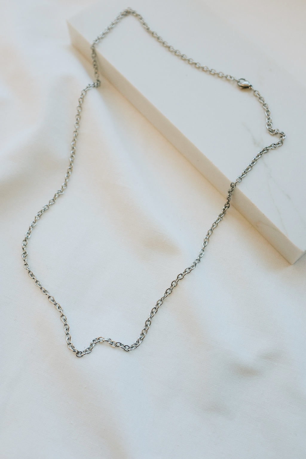 Silver Cable Chain Necklace