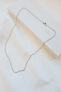 Silver Small Cable Chain Necklace