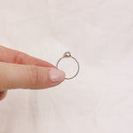 Rose Quartz Silver Ring - Size N 1/2