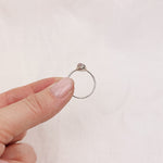 Rose Quartz Silver Ring - Size N 1/2