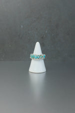 Turquoise Eternity Ring • Blue Stone Band – Size N½