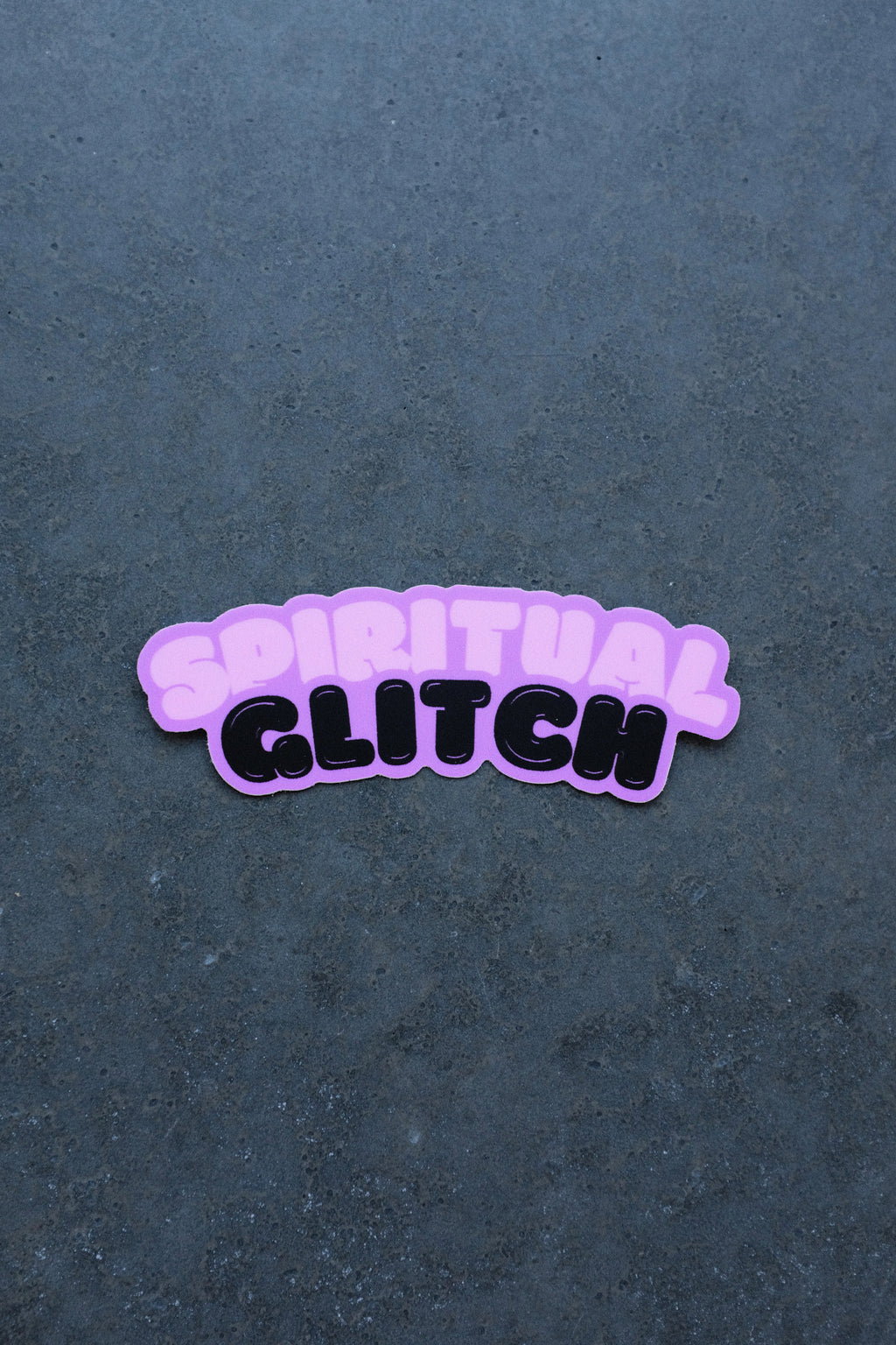 Spiritual Glitch Sticker • Minimalist Vinyl Decal for Laptop, Bottle & Journal